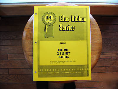 New farmall service manual on cub & cub lo-boy tractors 