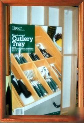 New wooden cutlery/tool tray organizer~beech wood~ 