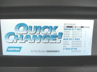 Norton 63642503074 quick change abrasives kit w/grinder