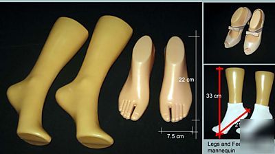 Pairs of legs and feet mannequin display nice 
