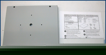Peerless side tray/shelf gray ACC407G