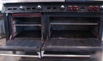 Wolf 4 burner range with griddle, double oven, ng