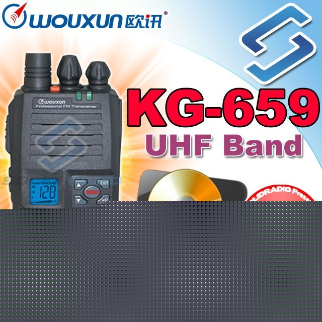 Wouxun kg-659 uhf 400-470 mhz 128 channels free cable