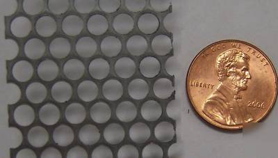 1 lot of .048 thk carbon steel perforated sheet 11 x 57