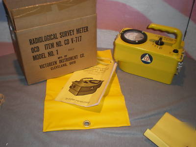 2 radiological survey meter v 717 & 715