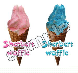Ice cream van / sherbert waffle stickers die cut,