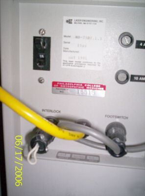 Laser engineering MD75 dv.1.3 coÂ² laser, mfr 1991