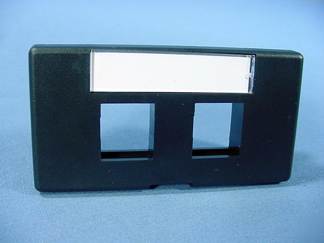 Leviton black 2-port quickport jack cubicle wallplate