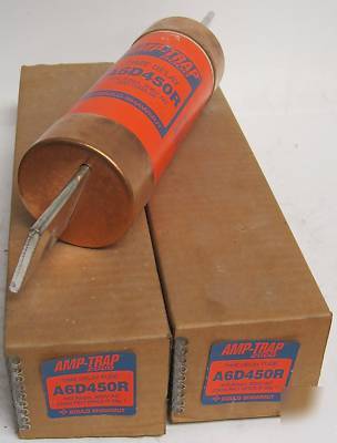 New gould shawmut amp-trap time delay fuses A6D450R lot