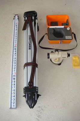 Pentax auto level transit tripod measuring rod package