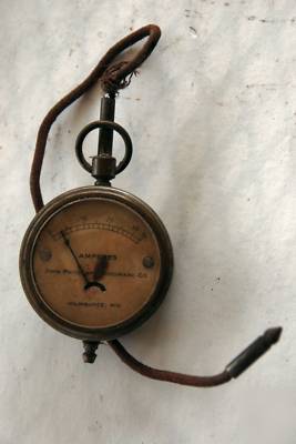 Vintage john pritzaff hardware co. ammeter milwaukee wi
