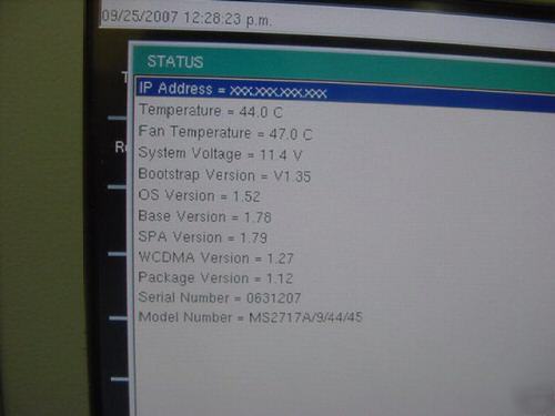 Anritsu MS2717A spectrum analyzer 100KHZ-7.1GHZ