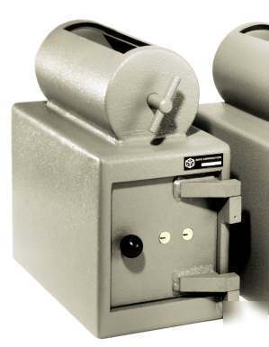 Cash depository dual keys safe box, 15 x 8 x 15 