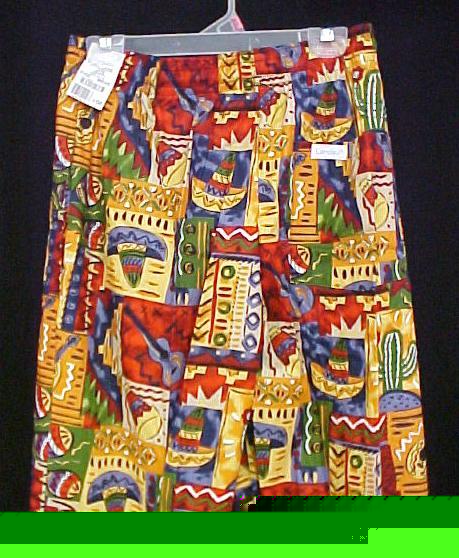 Chef pants mexican cactus print elastic drawstring 2XL