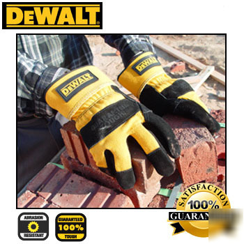 DewaltÂ® premium split cowhide leather palm glove