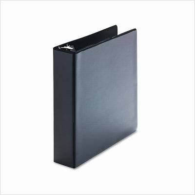 Economy d-ring vinyl view binder, 2IN capacity, black