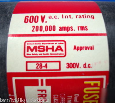 Fusetron 600V, dual element, time delay,class RK5 fuse
