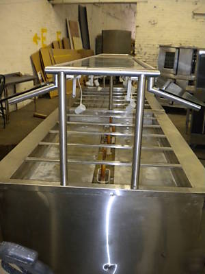 Hot and cold buffet table all stainless steel 