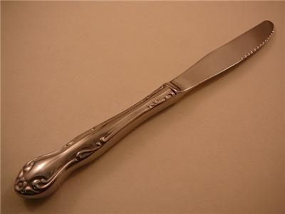 New (12) elegance ss dinner knife serrated hollowhandle 