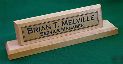 New name plate maple office desk personalized free 