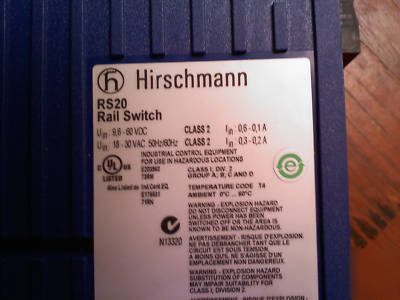 Used hirschmann RS20-0800T1T1SDAPHH04.2.05 managed sw