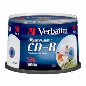 50X pack verbatim cd-r glossy photo printable 52X 700MB