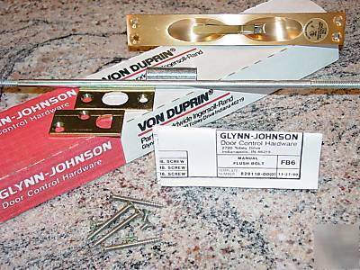 Glynn-johnson FB6 manual flush bolt rod metal fire door