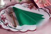 Hoffmaster hunter green linen-like napkin