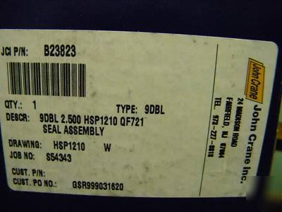 John crane mechanical seals-lot of 8 in mfg. box's