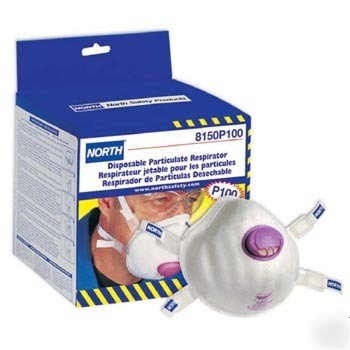 North safety deluxe P100 disposable respirator w/ valve