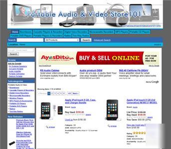 Portable audio & video store- website business for sale
