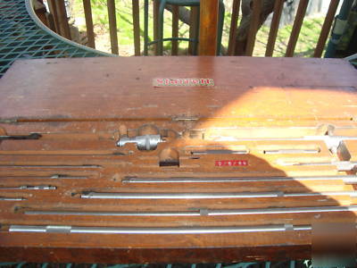 Starrett solid rod micrometer set/vintage