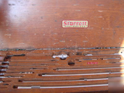 Starrett solid rod micrometer set/vintage