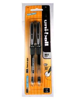 Uni-ball bit stick med pnt gel pens blk (73851) 6X2 pk