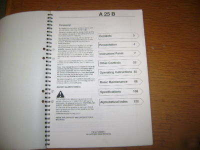 Volvo bm A25B parts&operators manual
