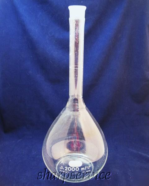 Corning pyrex clear volumetric flask a 5640-2L/2000ML