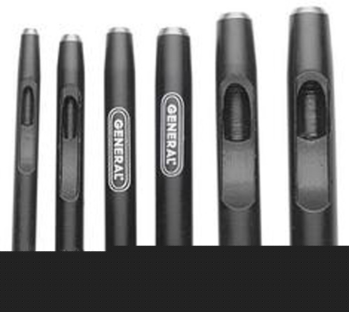 General 1280ST hollow steel punch set of 6 (3/16