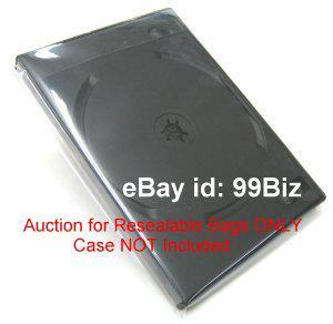 100 bag resealable single double dvd movie game case 