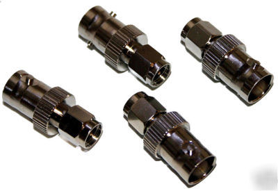 4 lot sma male to bnc female ht ham radio adapters 