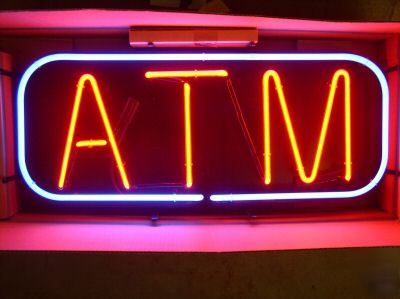 Atm commercial custom neon light sign nice 