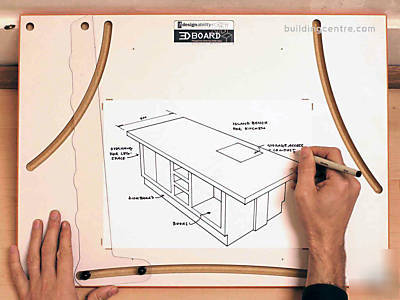 Architechural drawing board with draw-to-scale software