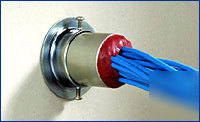 Cable chase kit with firestop putty for soundproofing