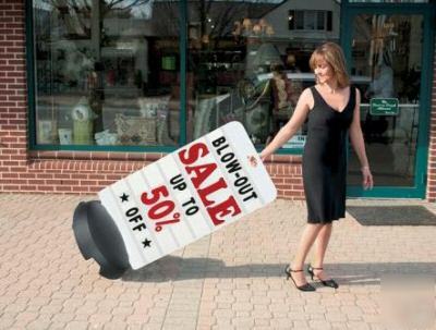 Deluxe tip'nroll portable sidewalk message board sign