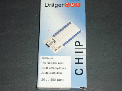 Drager cms chip hydrochloric acid 20-500PPM 10 tests