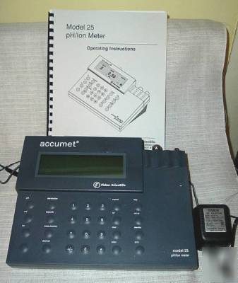 Fisher scientific accumet model 25 ph/ion meter w man'l
