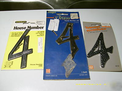 House numbers #4, lot of 6
