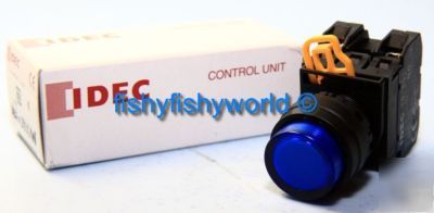 Idec illuminated momentary blue push button yw series 