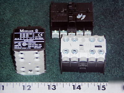 Lot of three (3) moeller 40DILE auxiliary contact block