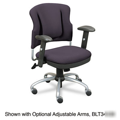 Reflex series task chair, black, 24 x 21-1/2 x 37-1/2