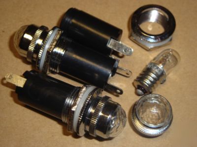 10PCS white pilot light lens,jeweled california style 